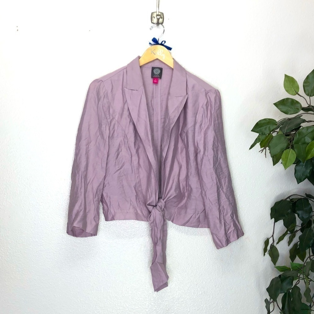 Vince Camuto Lavender Tie Front Blazer Style Jacket